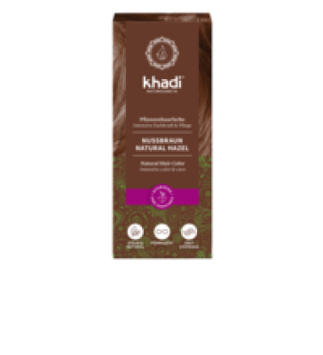 Pflanzenhaarfarbe Nussbraun, vegan, 100 gr Packung, khadi Naturprodukte