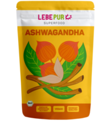 Ashwagandha Pulver, vegan, 80 gr Beutel, Lebepur