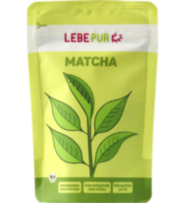 Matcha Pulver, vegan, 40 gr Beutel, Lebepur