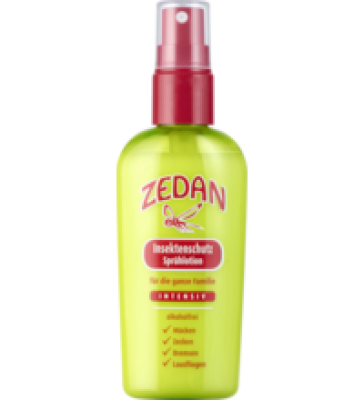 Insektenschutz Sprühlotion Intensiv, vegan, 100 ml Sprühflasche, Zedan