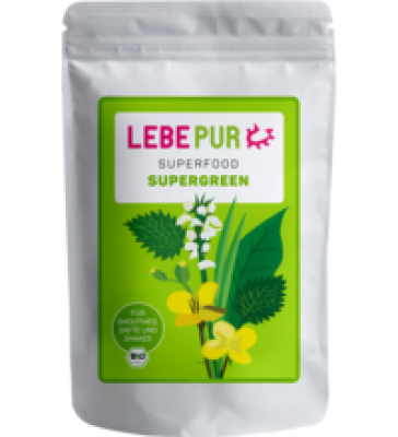 Supergreen Pulver, vegan, 100 gr Beutel, Lebepur