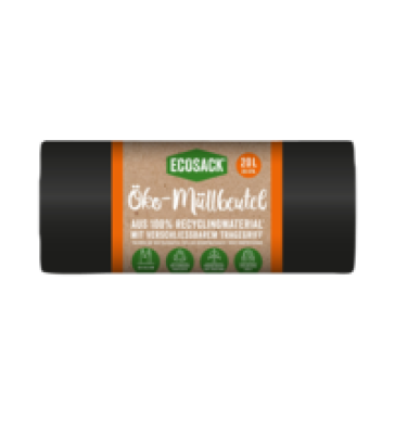 Öko-Müllbeutel 20 ltr, 20 Stück Rolle, ECOSACK