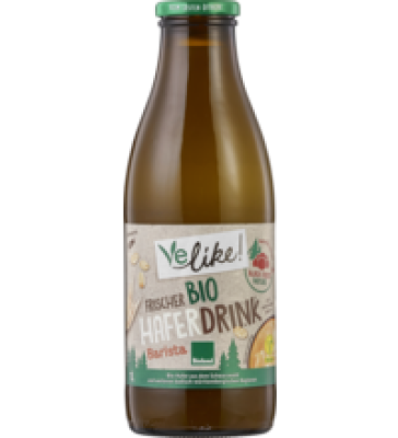 Frischer Haferdrink „Barista”, vegan, 1 ltr Flasche, Velike!