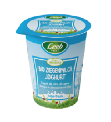 Ziegenmilchjoghurt Natur, 4% Fett, 400 gr Becher, Leeb Vital