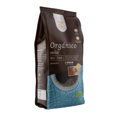 Café Orgánico mild, gemahlen, vegan, 250 gr Packung, Gepa