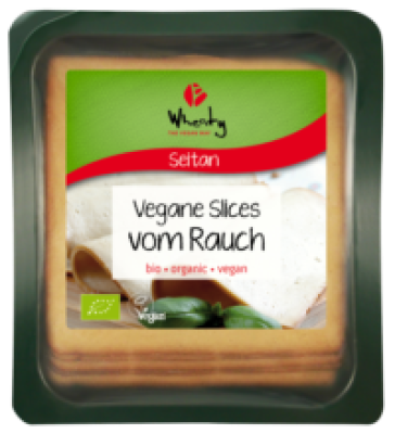 Wheaty Veganslices Aufschnitt vom Rauch, 100 gr Packung, geschnitten