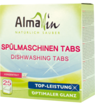 Spülmaschinen Tabs, vegan, 25 Stück Packung, Alma Win