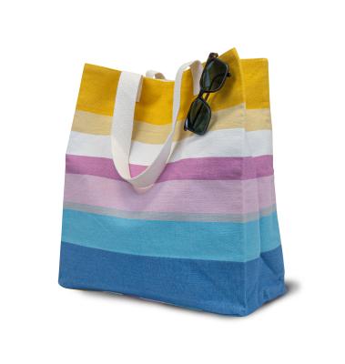 Strandtasche, 100% Bio-Baumwolle, multicolor, waschbar, Größe: 40×43 cm, 1 Stück, Living Crafts