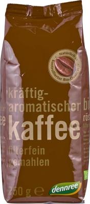 Röstkaffee, gemahlen, vegan, 250 gr Packung, dennree