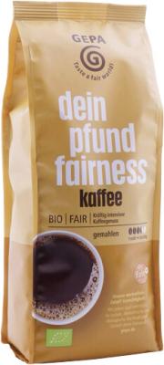 „Faires Pfund” Kaffee, gemahlen, vegan, 500 gr Packung, Gepa
