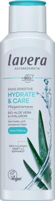 Pflegeshampoo basis sensitive Hydrate & Care, vegan, 250 ml Flasche, lavera