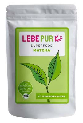 Matcha Pulver, vegan, 40 gr Beutel, Lebepur