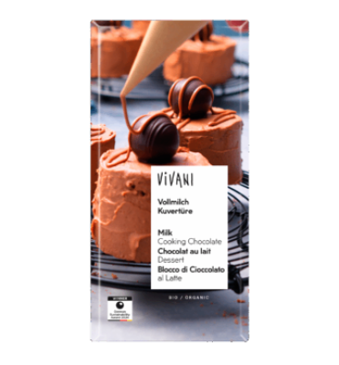 Vollmilchkuvertüre, 150 gr Tafel, Vivani