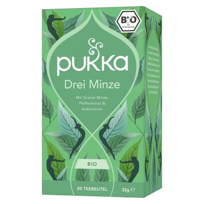 Ayurvedischer Kräutertee „Drei Minze”, vegan, 20 Btl Packung, PUKKA