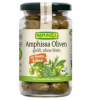 Amphissa Oliven mit Kräutern, geölt, ohne Stein, vegan, 170 gr Glas, Rapunzel